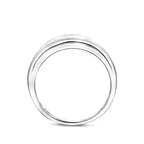 ring zirkonia poli/mat zilver gerhodineerd