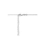 collier hart 1,5 mm 42 + 5 cm zilver gerhodineerd