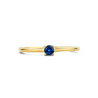 Ring mit Geburtsstein Saphir 14. September Gelbgold
