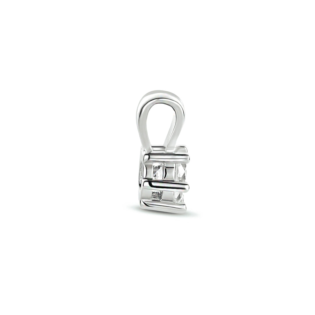 Anhänger Zirkonia 9,3 mm rhodiniertes Silber
