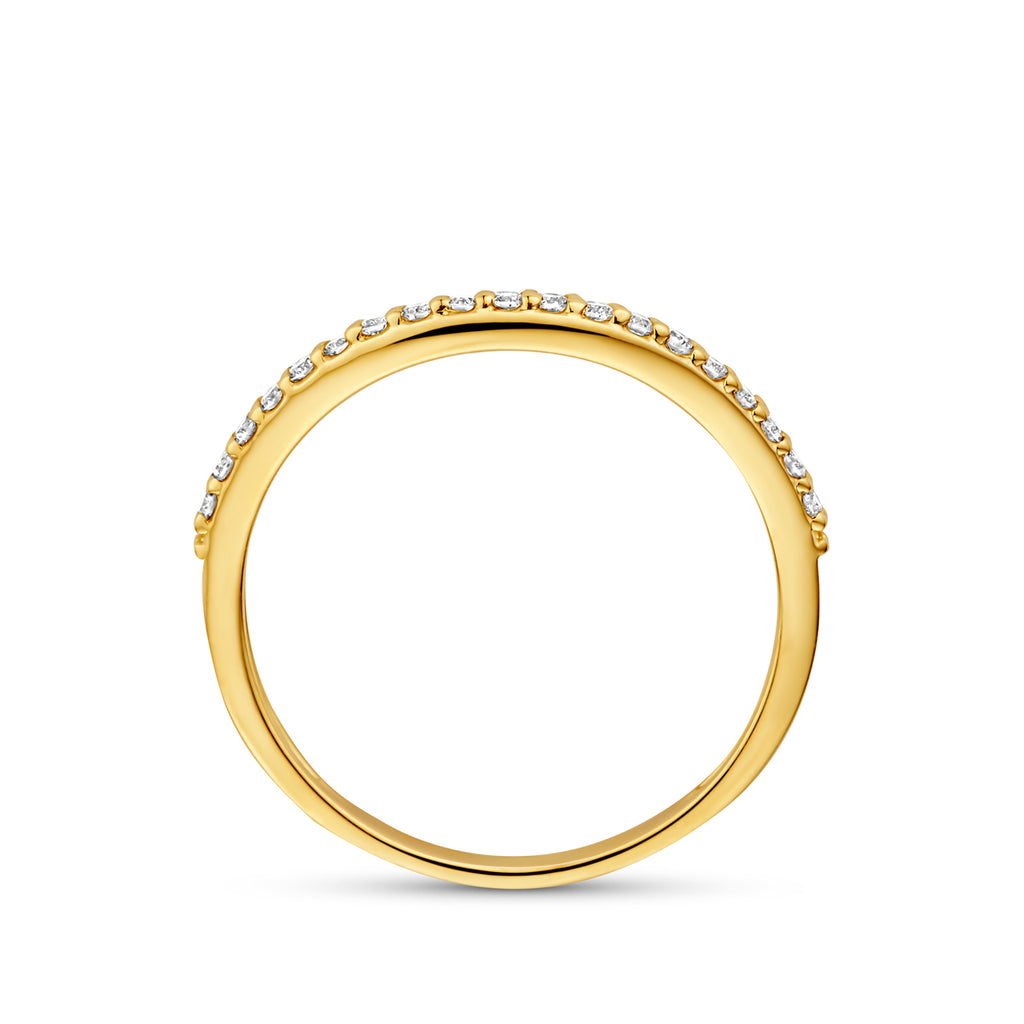 ring lab grown diamant 0.19ct g vs 14K geelgoud
