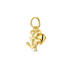hanger geloof, hoop en liefde 15 mm 14K geelgoud