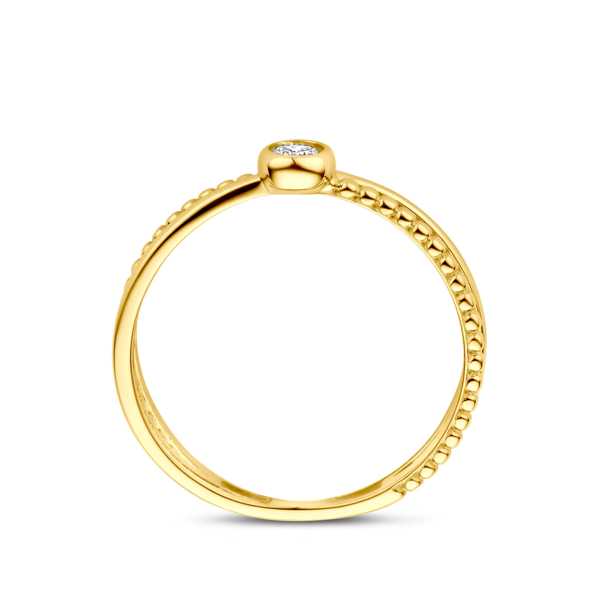 9k ring zirkonia 9K geel