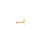 flat back piercing letter 6 mm 1 micron zilver verguld (geel)