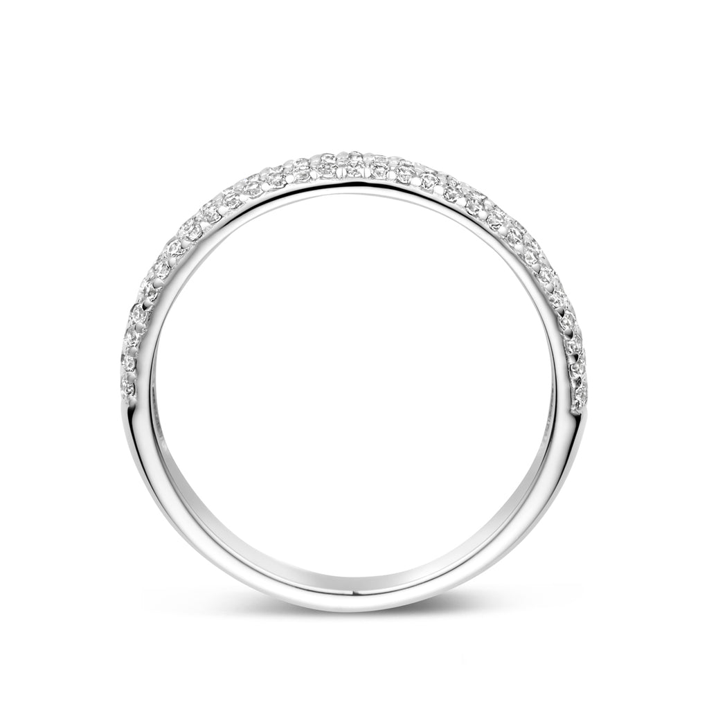 Ring Zirkonia Silber rhodiniert