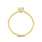 ring zirkonia 14K geelgoud