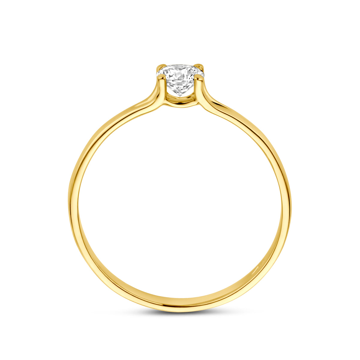 Ring Zirkonia 14K Gelbgold