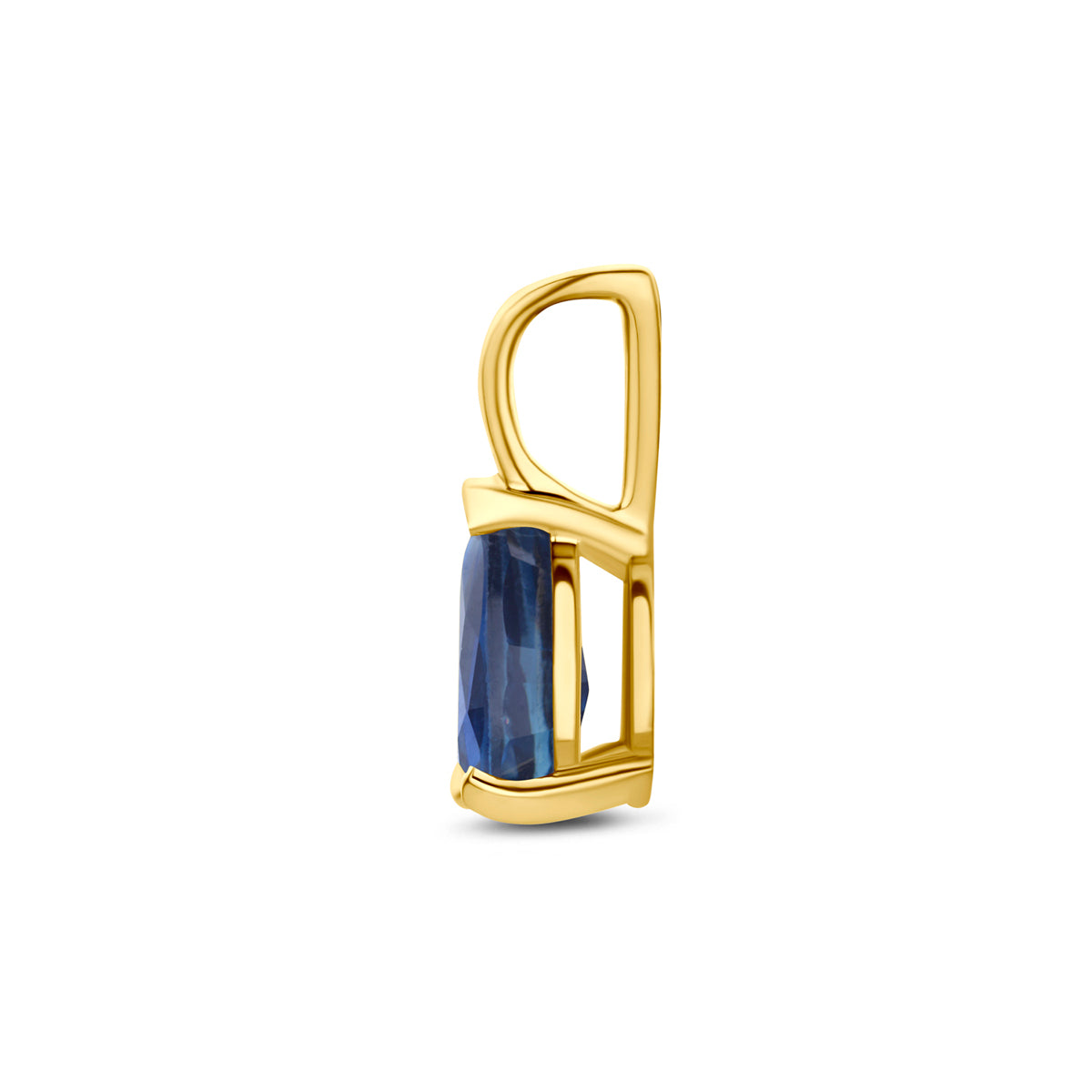 hanger saffier 10,5 mm 14K geelgoud