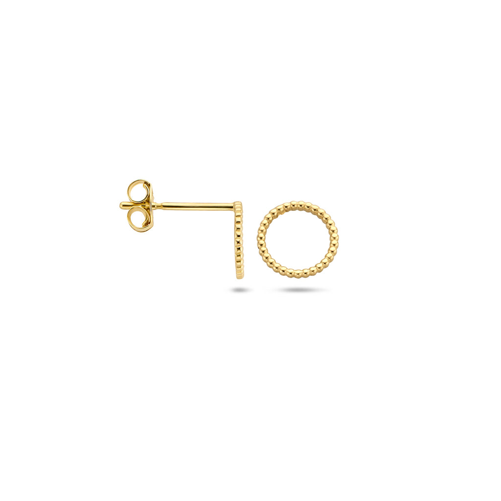 Ohrstecker rund 6,5 mm 14 K Gelbgold
