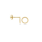 Ohrstecker rund 6,5 mm 14 K Gelbgold