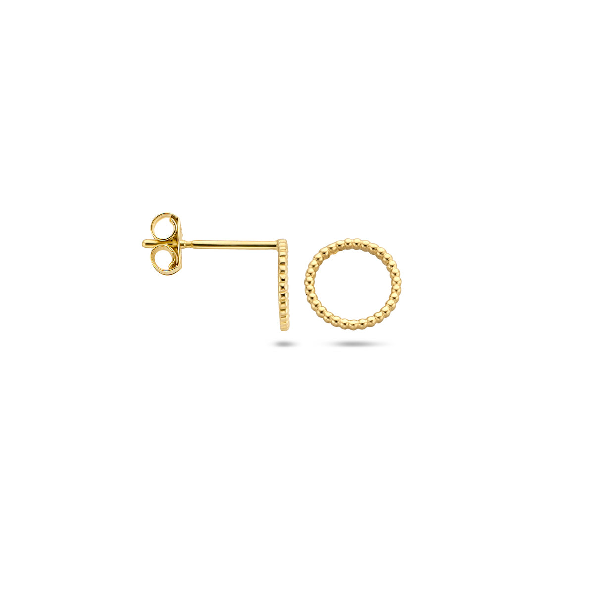Ohrstecker rund 6,5 mm 14 K Gelbgold