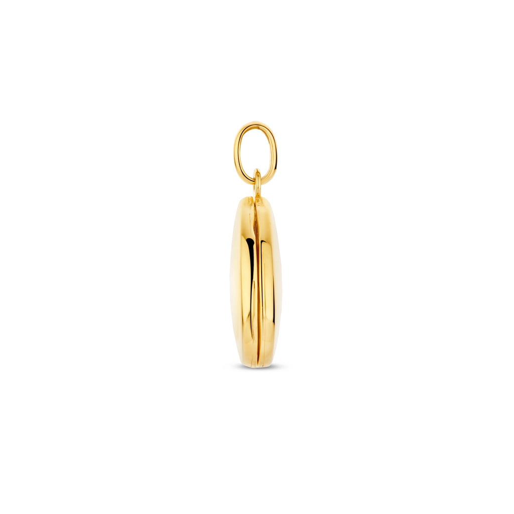 Medaillon Tropfen 14,5 mm 14K Gelbgold