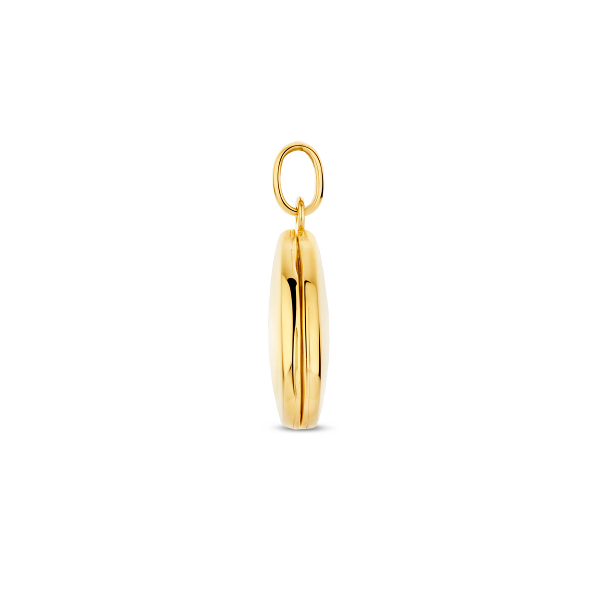 Medaillon Tropfen 14,5 mm 14K Gelbgold