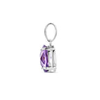 hanger amethist zilver gerhodineerd