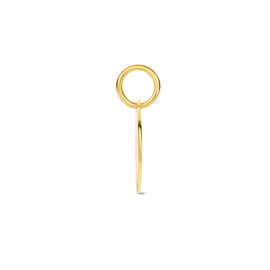 Gravur-Anhänger rund 10 mm 14K Gelbgold