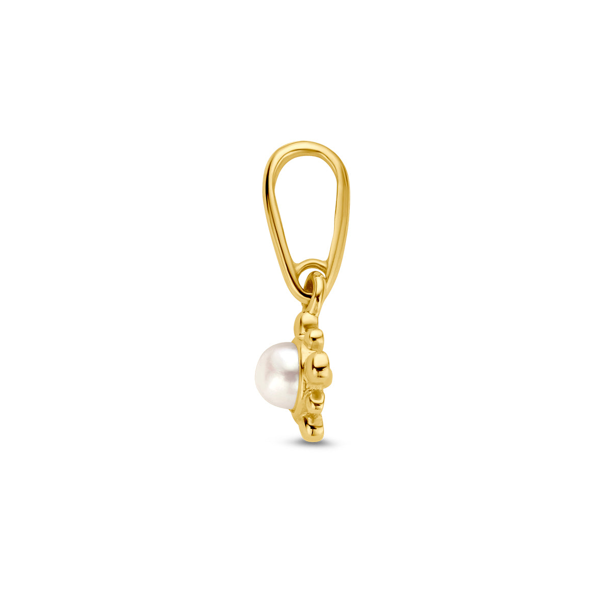 hanger bloem parel 11 mm 14K geelgoud