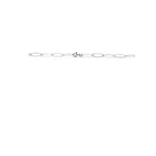collier anker 5,1 mm 45 cm zilver gerhodineerd