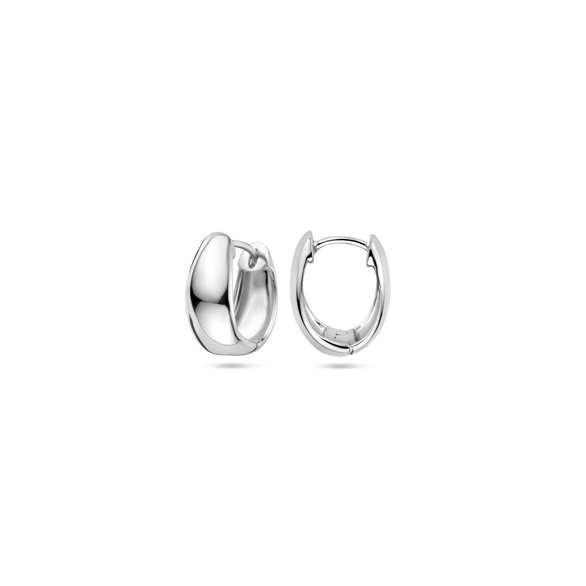 Klappcreolen 13,5 mm Silber rhodiniert