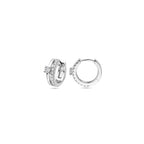 klapoorringen zirkonia 14 mm zilver gerhodineerd