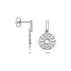 oorhangers 21 mm zilver gerhodineerd