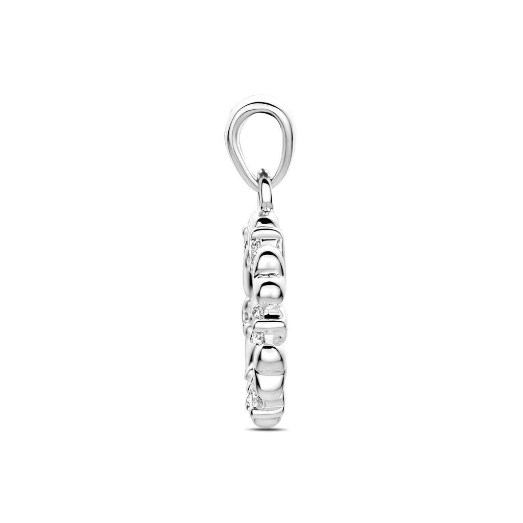 hanger hartjes zirkonia 12 mm zilver gerhodineerd