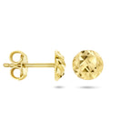 oorknoppen gediamanteerd 14K geelgoud