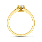 ring zirkonia 14K geelgoud