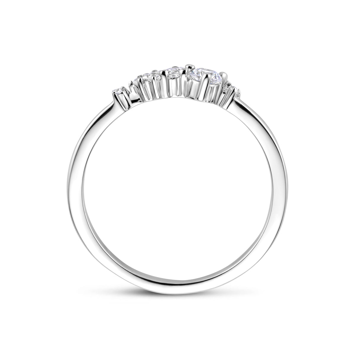 ring zirkonia zilver gerhodineerd