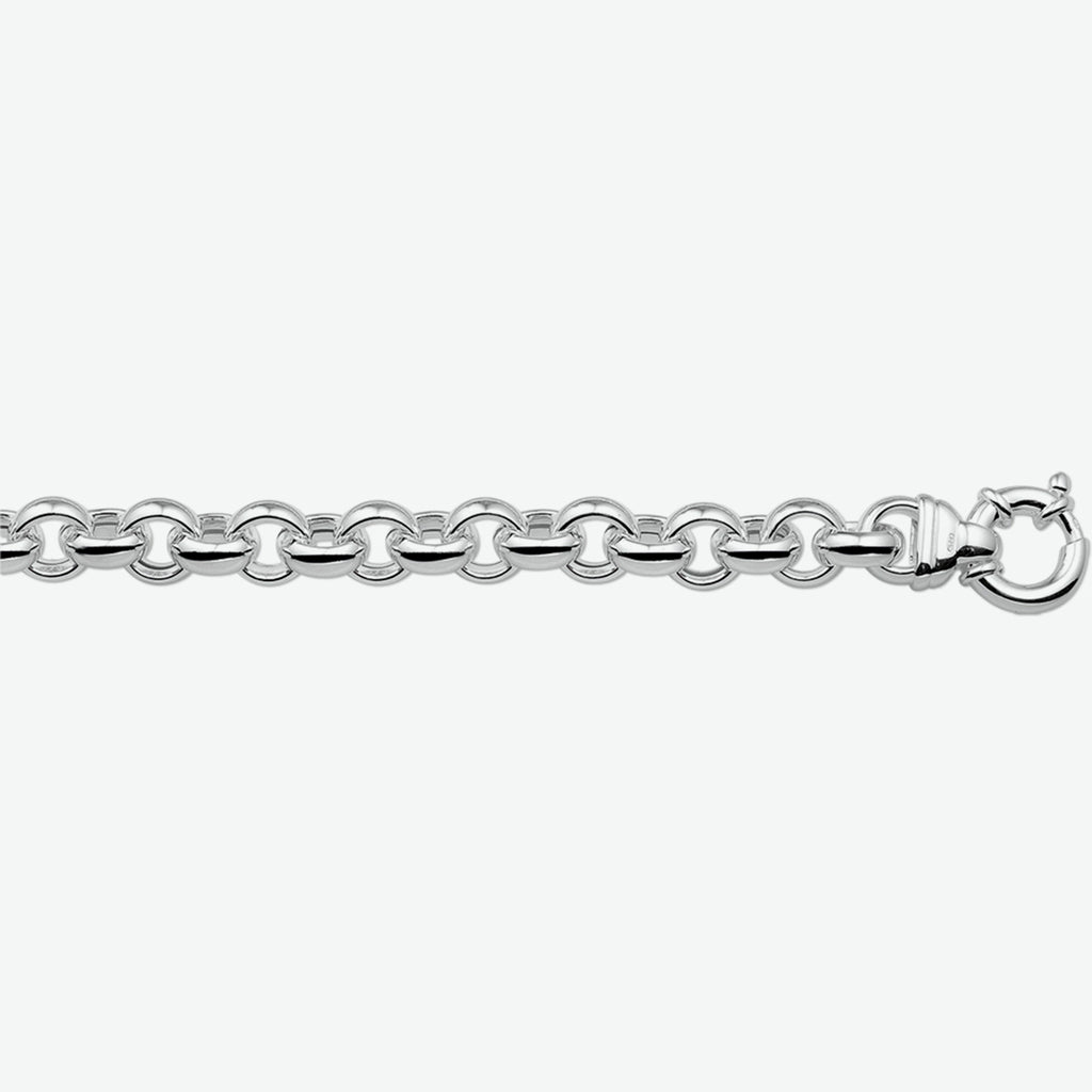 armband jasseron 6 mm met groot veerslot zilver wit