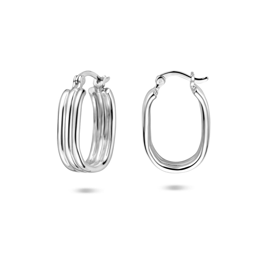 oorringen 17 mm zilver gerhodineerd