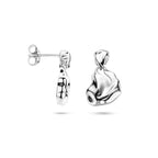 oorhangers 16 mm zilver gerhodineerd