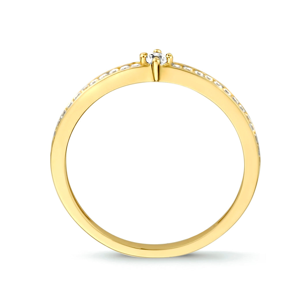 Ring Zirkonia 14K Gelbgold
