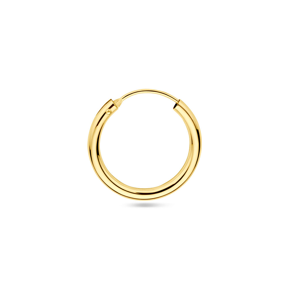 oorring 1,8 mm ronde buis per stuk 14K geelgoud