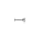 Flat Back Piercing Zirkonia 3,5 mm Silber rhodiniert