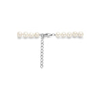 collier parel 6,5 mm zilver gerhodineerd