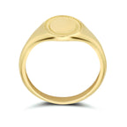 graveerring 14K geelgoud - ovaal