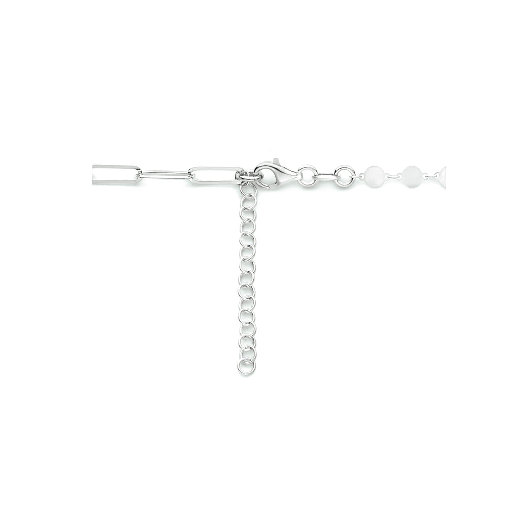 Halskette Herzen 40 + 4 cm Silber rhodiniert