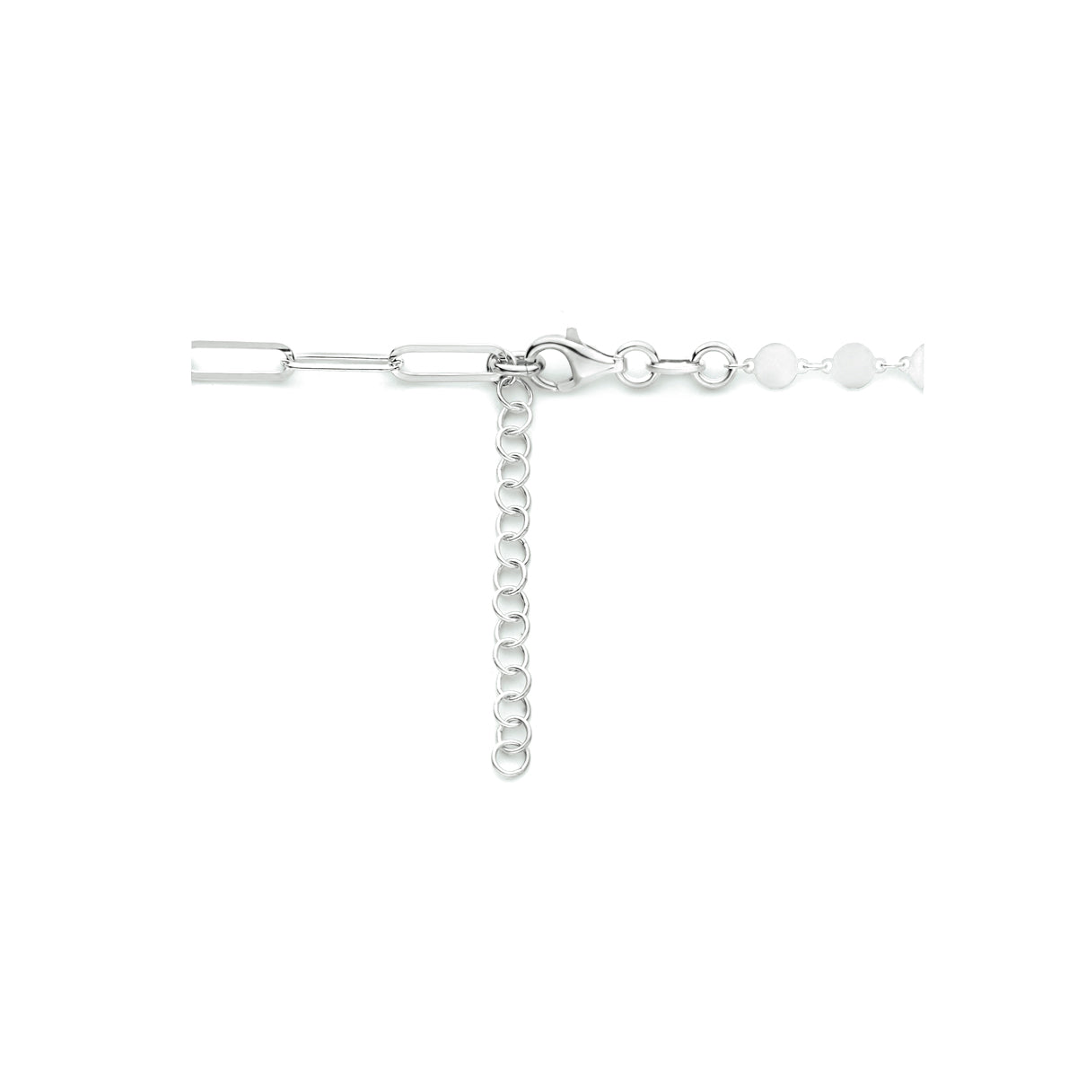 Halskette Herzen 40 + 4 cm Silber rhodiniert
