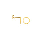 Ohrstecker rund 8 mm 14K Gelbgold