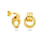 stekeroorringen 20 mm 1 micron zilver verguld (geel)