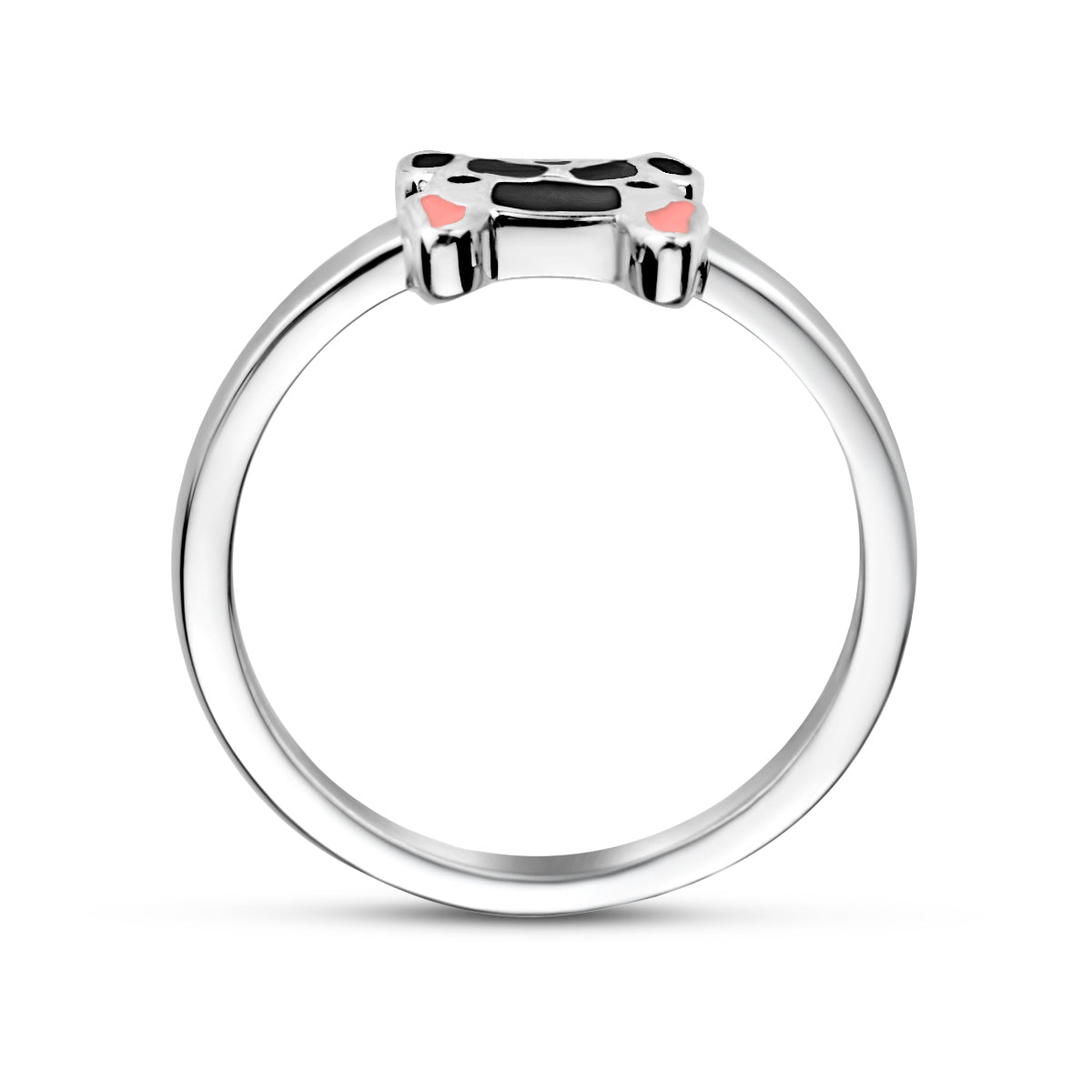 ring hond zilver gerhodineerd