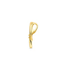 hanger poli/mat diamant 0.02ct h si 15,5 mm 14K geelgoud