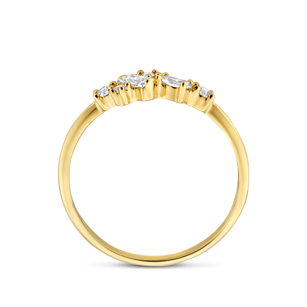 ring zirkonia 14K geelgoud
