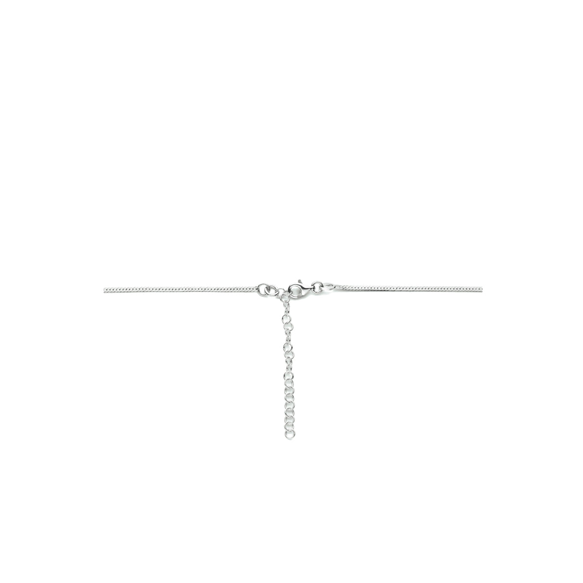 Halskette Schlange flach 1,7 mm 40 + 5 cm Silber rhodiniert