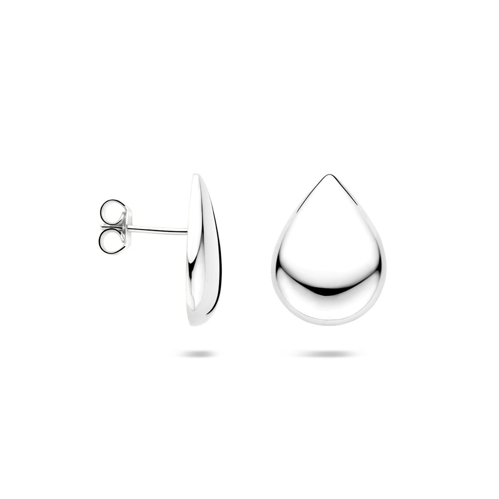 Ohrstecker Tropfen 18,5 mm rhodiniert Sterlingsilber