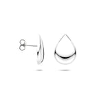 Ohrstecker Tropfen 18,5 mm rhodiniert Sterlingsilber
