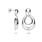 oorhangers 31 mm zilver gerhodineerd
