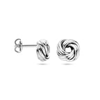 oorknoppen knoop zilver gerhodineerd