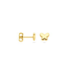 oorknoppen vlinder 5 mm 14K geelgoud