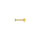 Flat Back Piercing rund Zirkonia 3 mm 1 Mikron vergoldet (gelb)